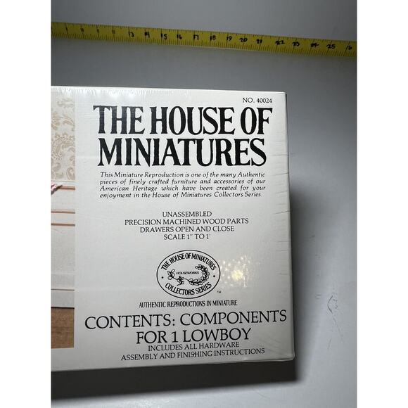 The House of Miniatures Kit 40024 Chippendale Lowboy NEW SEALED Vtg Furniture - Picture 9 of 9